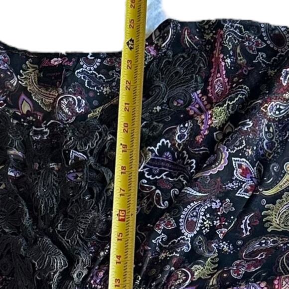 Ultra Flirt Sheer Floral Kaftan Style Blouse - Picture 3 of 7